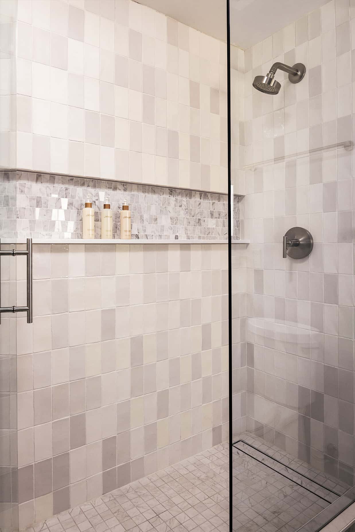 Shower in The Hideaway hotel room at Orli La Jolla boutique hotel