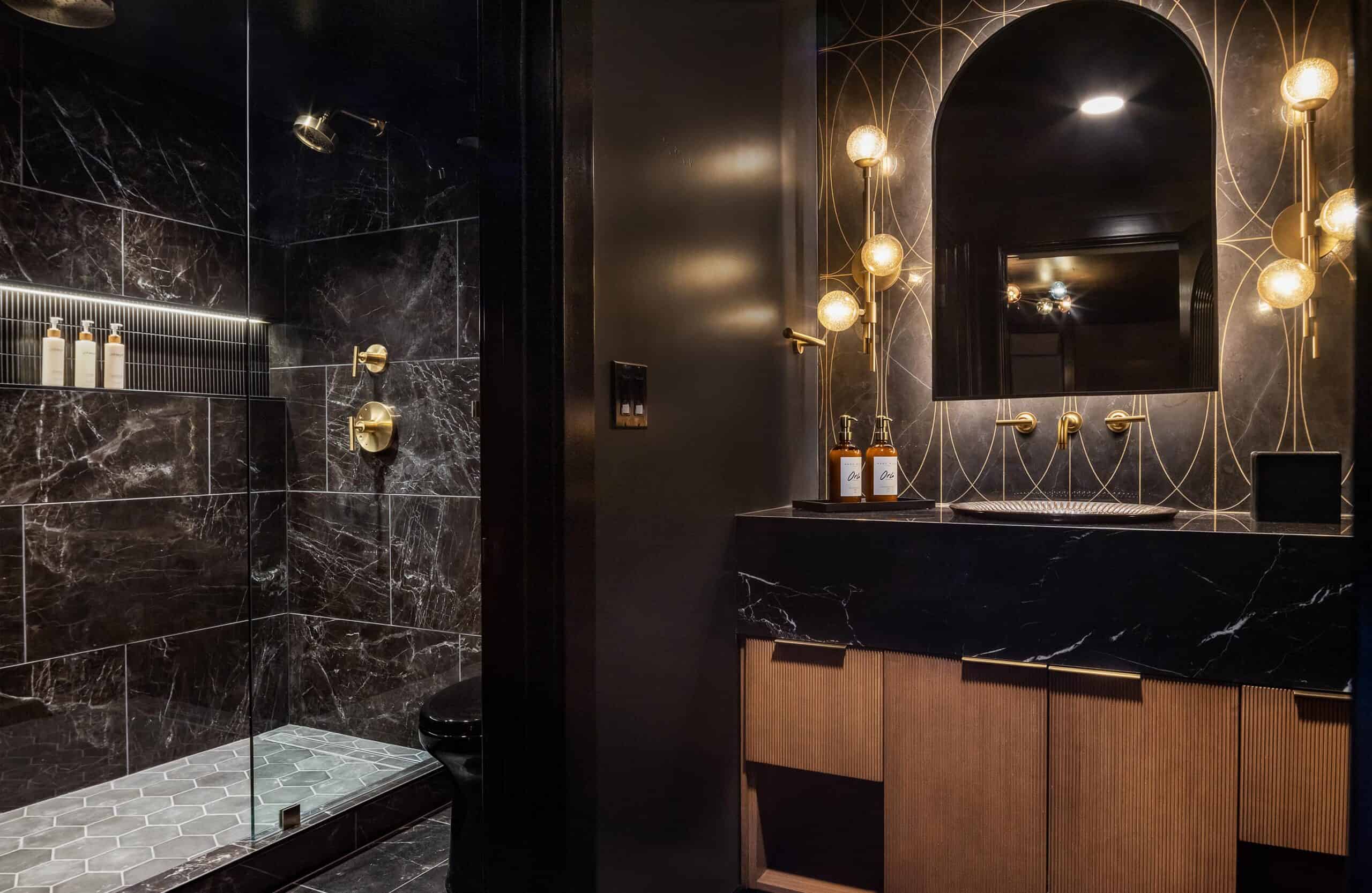 Bathroom in The Irving Gill Penthouse at Orli La Jolla boutique hotel