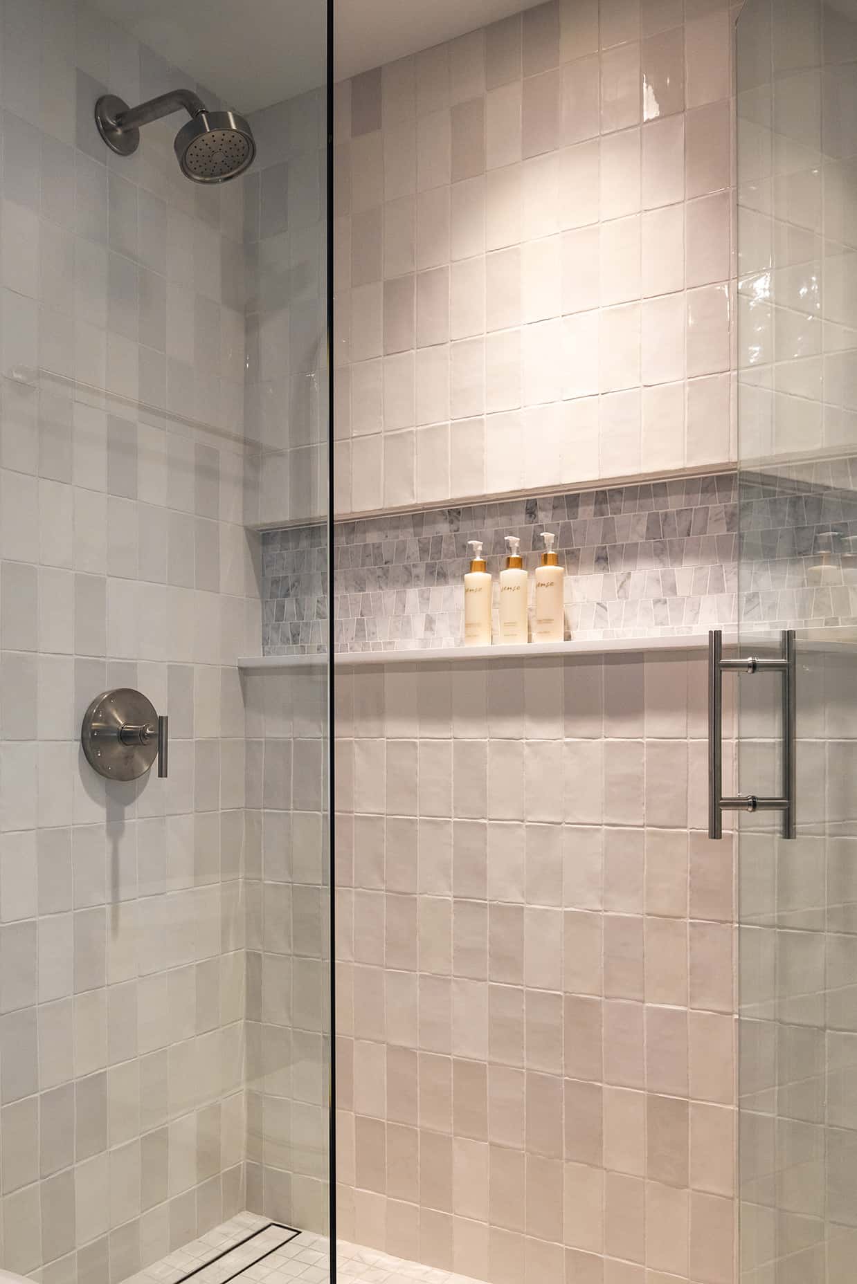 Shower in The Study hotel room at Orli La Jolla boutique hotel