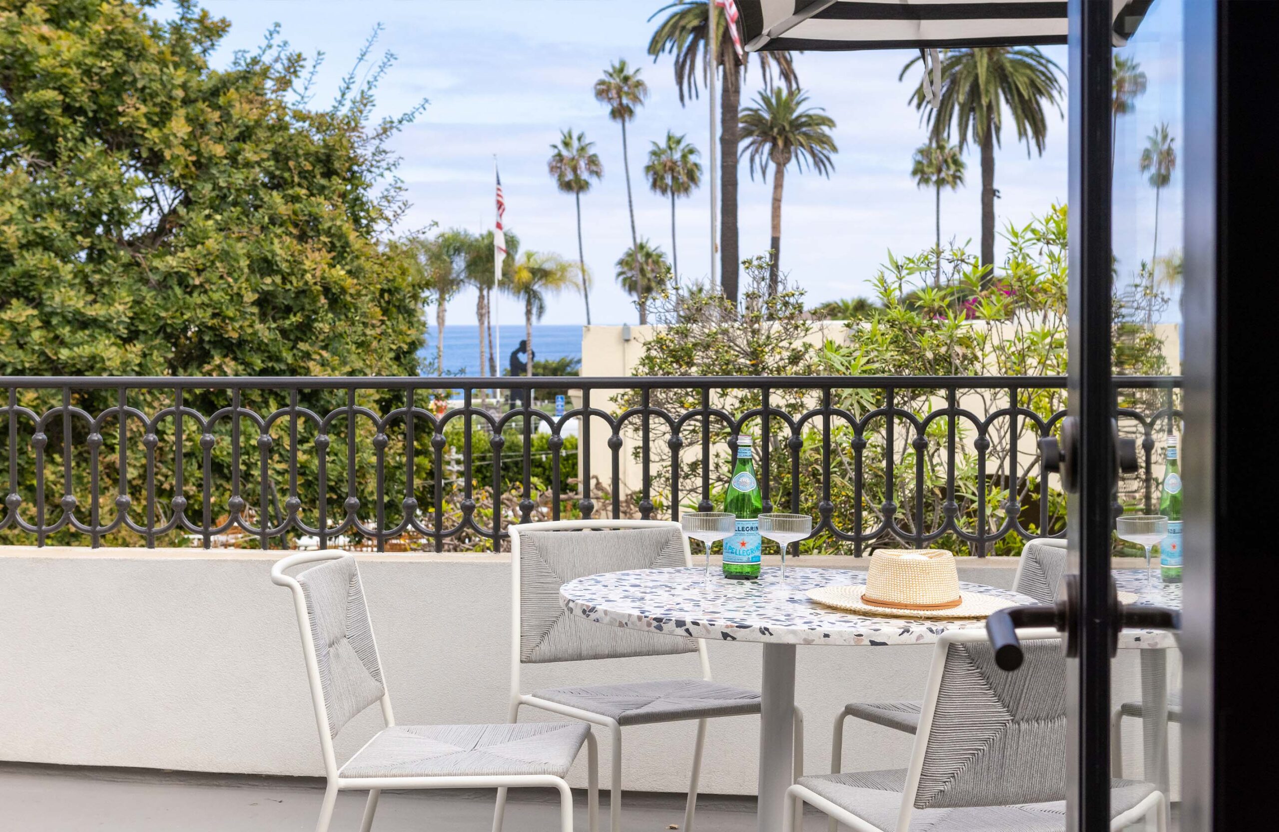 View from the patio connected to The Sunset Suite at Orli La Jolla boutique hotel
